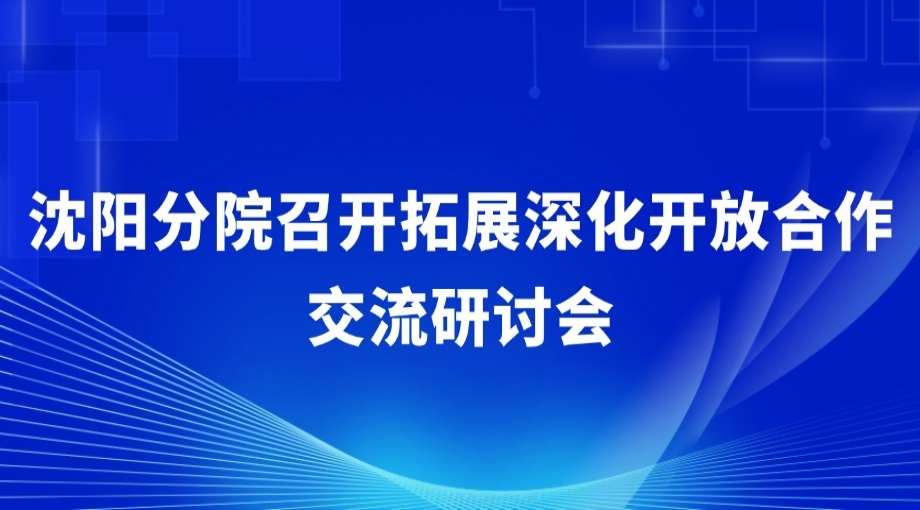 沈阳分院召开拓展深化开放合作交流研讨会